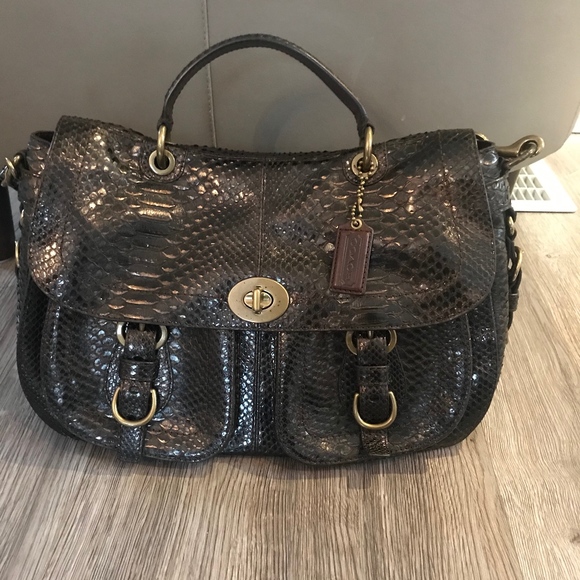 Coach real python satchel bag - Picture 3 of 5